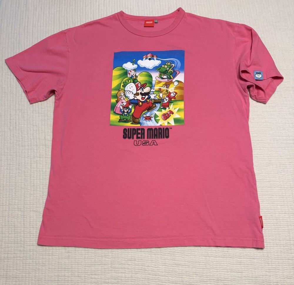 Nintendo Tokyo Super Mario USA Pink Unisex Shirt Size XL